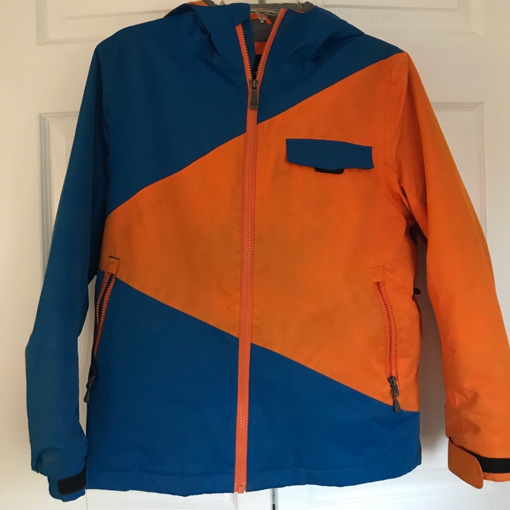 Firefly ski coat, orang/blue, youth large